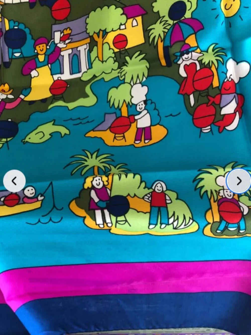Silk Scarf Summer Weber Grill US Map